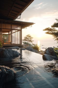 Ryokan Tranquility: Private Onsen and Coastal Panorama Splendor Private Onsen, Japan Beach, Onsen Bath, Japanese Onsen, Japanese Hot Springs, Luxury Stuff, Japandi Home, Handwriting Analysis