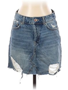 Zara Basic Denim Skirt Size: X-Small Bottoms - used. 100% Cotton | Zara Basic Denim Skirt: Blue Bottoms - Size X-Small Cheap Zara Denim Skirt, Blue Denim Skirt, Zara Basic, Denim Skirt, Womens Bottoms, Blue Denim, Zara, Women Handbags, Blue