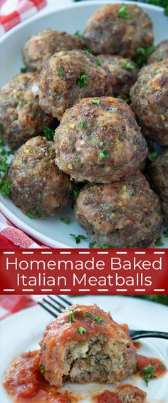 Baked Italian Meatballs, Homemade Italian Meatballs, Italian Meatball, Italian Meatballs Recipe, Best Meatballs, Meatball Recipes Easy, Meatball Recipe, Homemade Meatballs, Italian Meatballs