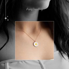 Daisy Necklace, Cute Daisy Pendant, Flower Necklace, 925 Sterling Silver, Dainty Daisy Necklace, Gift for Mum, Christmas Gift       This innocent daisy necklace is the perfect gift for yourself and your loved ones. Daisy flower, which expresses the meaning of clean love, also expresses the meaning of abundance and  health. The daisy symbolizes purity  with its delicate and elegant beauty.💕💕            PROCESSING & SHIPPING  🚛 📦 🚚 - Your order will be handmade in 1-3  business days.      TIP White Daisy Shaped Necklace For Gift, Cheap Daisy-shaped Jewelry For Gift, Gold Daisy Necklace, Silver Daisy Necklace, Daisy Flower Pendant, Daisy Pendant, Necklace Cute, Elegant Beauty, Daisy Necklace