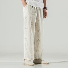 Men's Linen Pants Trousers Summer Pants Beach Pants Pleated Pants Drawstring Elastic Waist Plain Comfort Outdoor Daily Holiday Linen / Cotton Blend Fashion Casual Beige Grey Inelastic Non-stretch Leisure Bottoms For Summer, Baggy Drawstring Harem Pants For Vacation, Summer Harem Pants For Leisure With Relaxed Fit, Summer Harem Pants With Relaxed Fit For Leisure, Summer Leisure Harem Pants With Relaxed Fit, Summer Leisure Harem Pants Relaxed Fit, Summer Leisure Ankle-length Pants, Casual Relaxed Fit Sweatpants For Beach, Baggy Harem Pants With Drawstring For Beach