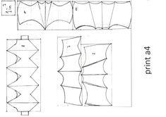 the instructions for how to make an origami vase with pleated edges and folds