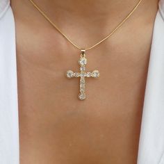 Material: gold plated stainless steel, crystals Length: 17.5" + 2" extension Pendant size: 1" x 1.3" IMPORTED Cross Choker, Crystal Eye, Heart Choker, Silver Heart Necklace, Heart Necklace, Silver Necklaces, Cross Necklace, Jewelry Accessories, Gold Plate