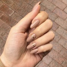 Brown Wedding Nail Designs, Brown Nail Art, Elegant Nail, Elegant Nail Art, Hello Nails, Hippie Nails, Nails Today, Beige Nails