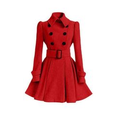 Embellished Coat, Winter Work Wear, Winter Coat Dress, Red Wool Coat, Party Mode, Wool Coat Women, Long Wool Coat, Double Breasted Trench Coat, Print Coat