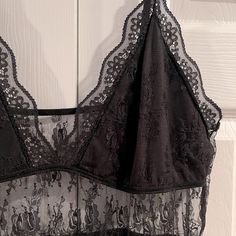 Black Dress With Lace Overlay/Lingerie. Size Xl/Xxl. Brand New Never Worn Black Lace Camisole For Night Out, Black Lace Bra-friendly Camisole, Black Lace V-neck Camisole, Black Delicate Lace Camisole For Night Out, Black Sheer Camisole Dress, Black Sleeveless Coquette Camisole, Black Coquette Sleeveless Camisole, Black Lace Camisole With Delicate Detail, Black Lace Camisole With Delicate Lace