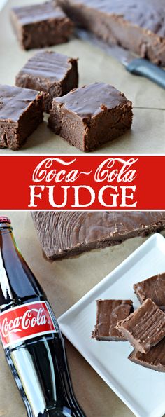 chocolate fudge with coca cola on the side