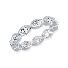 East-west Marquise Diamond Milgrain Bezel-set Eternity Band Marquise Diamond F-G VS Stone size: 0.20 cts each stone / 11 stones total carat weight: 2.20 cts The stone count and carat shown here are approximate. they will slightly vary upon ring size. All our stones are checked with D Secure Machine to assure 100% Natural Diamonds (NOT man-made or CVD) ﻿ For more information or questions please contact us at: info@sabrinaa.com or call us (213)537-0803 Gold Eternity Ring, 11 Stone, Marquise Diamond Engagement Ring, Eternity Ring Gold, Marquise Shape Diamond