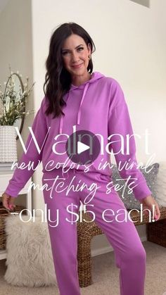 14K views · 2.1K reactions | To shop comment SET & I’ll send details to your inbox ❣️ these $15 hoodies + joggers from Walmart are so insanely soft and the *perfect* mom uniform for fall! Hello, cute pickup/drop off fit😍 
.
.
I’m dying over the new colors that dropped in these viral matching sets! Walmart does it again 👏🏻 I can’t even pick a fav! 
.
.
SIZING-I sized up to a medium in the hoodie & did my true size small in joggers. If you’re between I’d go down in joggers & I would highly recommend sizing up in the hoodie for a more oversized fit👏🏻
.
.
All details are linked in my  L T K (stylingwithkayla) 
.
.
#walmartfinds #walmarthaul #walmartfashion #ltkfindsunder50 easy affordable Mom outfits, matching sets for fall, mom style | Kayla Smith | stylingwithkayla · Original audio Hello Cute, Mom Uniform, Outfits Matching, Drop Off, Mom Outfits, Mom Style, Matching Sets