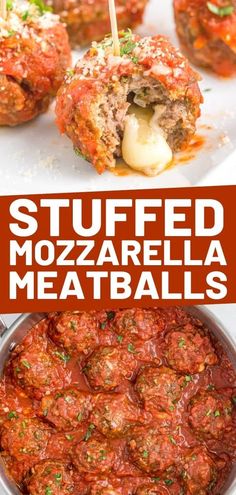 stuffed mozzarella meatballs are the perfect appetizer to serve at any party