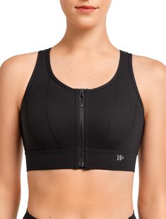 PRICES MAY VARY. 【Zipper Sports Bras for Women】Front closure bra with YKK zipper is easy to wear and take off. The auto-hold lock can avoid zip accidentally open. 【Perefect for High impact impact workout】Sewn in pads workout sports bras provides maximum support perfect for high impact exercise, like running, jumping intense athletic / workout 【The sweat-wicking Material】Choosing sports bra, in addition to considering supportability, a lot of sweating in sports makes us also pay attention to the High Impact Sports Bras, Posture Bra, Zipper Sports Bra, Best Sports Bras, Front Zip Sports Bra, Front Closure Bra, Supportive Sports Bras, Plus Size Workout, High Impact Sports Bra