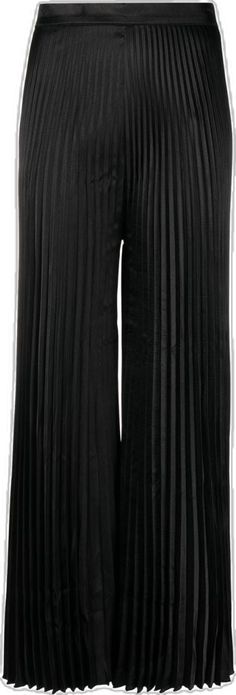 Spring Bottoms With Accordion Pleats For Night Out, Pleated Satin Bottoms For Party, Black Pleated Wide Leg Culottes, Pleated Wide-leg Pants For Night Out, Chic Black Bottoms With Accordion Pleats, Black Accordion Pleats Bottoms For Night Out, Pleated High Waist Pants For Party, Black Pleated Full-length Bottoms, High Waist Pleated Pants For Party