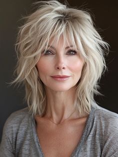 30 Trendy Shag Haircuts for Women to Rock in 2024 – leilagrace.com Brown Hair Fall Highlights, Medium Shaggy Hairstyles, Shaggy Short Hair