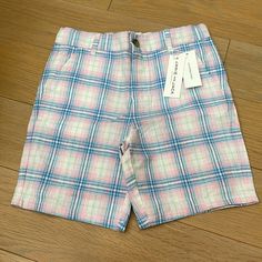 Janie And Jack Pink Blue White Plaid Shorts Boys 7 Preppy Summer Shorts For School, Pink Cotton School Bottoms, Multicolor Bottoms For School In Summer, Preppy Pink Bottoms For School, Casual Pink School Bottoms, Pink Casual Bottoms For School, Casual Pink Bottoms For School, Multicolor Cotton School Bottoms, Multicolor Cotton Bottoms For School