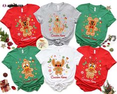 Disney Christmas Shirt, Disney Gingerbread Shirt Disney Christmas T-shirt For Fan Events, Disney Christmas Holiday Tops, Disney Christmas Holiday Top, Christmas Disney Holiday Top, Disney Holiday Crew Neck T-shirt, Holiday Disney Crew Neck T-shirt, Disney Crew Neck T-shirt For Holiday, Disney Gingerbread, Gingerbread Shirt