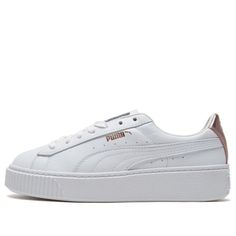 Puma Basket Platform Rgh Sneakers/Shoes White Shoes Sneakers, Sneakers Shoes, Stylish Sneakers, Skate Shoes, Superga Sneaker, White Sneakers, White Sneaker, Puma Sneaker, Perfect Pair