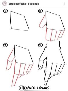 how to draw hands for beginners step by step with pictures on the front and side