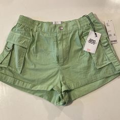 New With Tags Size: Small Color: Green Item Description In The Pictures Waist 12” * Reasonable Offers Welcome! Pink Overalls, Mid Rise Jean Shorts, Cheeky Shorts, Urban Outfitters Jeans, Dolphin Shorts, Denim Cutoff Shorts, Distressed Jean Shorts, Denim Cutoffs, Jeans For Short Women