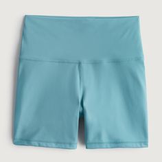 These Ultra-Comfortable Bike Shorts Are Designed In Breathable, 4-Way Stretch, Moisture-Wicking Energize Fabric With A Super Soft, Brushed Feel. High-Rise Waist, 5" Inseam. In Turquoise Color. Body:74% Nylon, 26% Elastane Functional Mid-thigh Length Blue Bottoms, Sporty Blue Shorts With 5-inch Inseam, Light Blue Activewear With Built-in Shorts, Blue Compressive Shorts, Compressive Blue Athletic Shorts, Fitted Light Blue Sports Shorts, Light Blue Fitted Sports Shorts, Light Blue Stretch Moisture-wicking Shorts, Blue Compressive Shorts For Summer