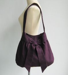 Deep Purple Hemp/Cotton Bag  Half Bow by tippythai on Etsy, $32.00 Elegant Rectangular Cotton Shoulder Bag, Elegant Cotton Shoulder Bag For Everyday Use, Eco-friendly Purple Bag For Daily Use, Hand Sewn Bag, Elegant Cotton Shoulder Bag For Daily Use, Eco-friendly Purple Tote Bag, Purple Canvas Travel Bag, Elegant Cotton Bags For Daily Use, Handmade Purple Bags For Everyday Use