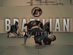 the words brazilian written in front of an image of two men on skateboards and one is kneeling down