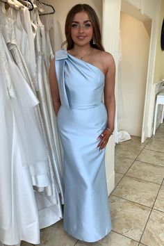 One Shoulder Dusty Blue Bridesmaid Dresses Light Blue Bridesmaid Dresses Long, Cornflower Blue Bridesmaid Dresses, Pale Blue Bridesmaid Dresses, Sheath Bridesmaid Dress, Summer Mother Of The Bride Dresses, Light Blue Bridesmaid Dresses, Light Blue Bridesmaid, Dusty Blue Bridesmaid, Silk Bridesmaid Dresses