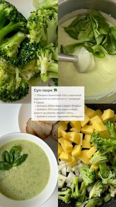 broccoli, cheese and other foods are being prepared to be eaten by someone