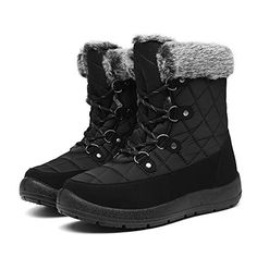 PRICES MAY VARY. Warm and Comfortable: Winter boots feature a micro fleece lining for improved warmth and breathability, down to calf height, with fleece that clings to your legs to keep cold air out of the shoe, allowing your feet to stay cool in cold weather Stay warm and comfortable. Lace-up Design: The rust-proof ring is strung with striped laces, which can be easily adjusted to make the snow boots fit your feet perfectly. Anti-slip Sole: The high-quality treaded rubber sole has excellent an Totes Boots, Fashion Must Haves, Winter Outfits Snow, Winter Boots For Women, Snow Boots Winter, Winter Outfits Aesthetic, Snow Outfit, Winter Shoes For Women, Winter Outfit Inspiration