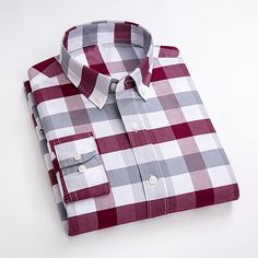 Season:Spring   Fall; Function:Soft; Fabric:Polyester; Sleeve Length:Long Sleeve; Look After Me:Wet and Dry Cleaning; Gender:Men's; Style:Smart Casual,Comfortable,Business,Casual; Elasticity:Micro-elastic; Tops Type:Oxford Shirt,Dress Shirt,Button Down Shirt,Collared Shirt,Plaid Shirt; Occasion:Back to Office,Work,Going out,Daily,Wedding; Age Group:Adults'; Fit Type:Regular Fit; Pattern:Plaid / Check; Design:Button-Down; Neckline:Turndown; Front page:FF; Bust:; Length:; Shoulder Width:; Fit US S Tuxedo Shirt Men, Oxford Shirt Men, Mens Shirts Online, Mens Outdoor Jackets, Smart Casual Style, Work Clothing, Linen Shirt Men, Tuxedo For Men, Linen Pants Women