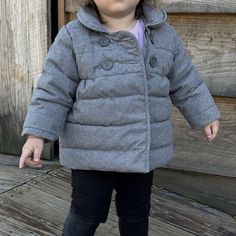 Baby Gap Girls Heather Puffer Coat Primaloft Gold Luxe Size 12-18 Months New With Tags Gap Winter Outerwear In Solid Color, Gap Long Sleeve Outerwear For Playtime, Cute Gap Outerwear For Fall, Gap Jacket, Baby Gap, Puffer Coat, Kids Jacket, Gap, Size 12