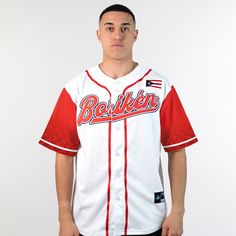 Combine your love of baseball by copping our Puerto Rico Custom Baseball Jersey. Customize your own name and number on the jersey, featuring full embroidery! It infuses breathable polyester with sweat-wicking technology to help keep you cool and dry. Don't sleep on this unique baseball jersey, available now at Jersey Nation while stock lasts!- Puerto Rico Custom Baseball Jersey- Fully Embroidered Graphics: Name, Number, logo's- 100% polyester fabric- Breathable and dry wicking material- Anti pee American Football Jersey, Don't Sleep, Custom Baseball Jersey, Custom Basketball, Basketball Uniforms, Team Uniforms, Custom Jerseys, Custom Shorts, Hockey Jersey