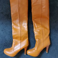 Orange Boots Never Worn Retro Synthetic Boots For Fall, Retro Synthetic Heels For Fall, Fergie Boots, Brown Vintage Boots, Red Heel Boots, Waterproof Hiking Boots Women, Orange Boots, Steve Madden Boots Ankle, Tall Heeled Boots