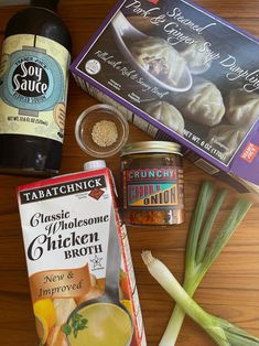 ingredients for chicken broth laid out on a table