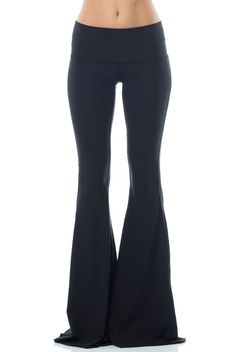 Teeki Solid Black Bell Bottom Fall Loungewear Flare Yoga Pants, Black Flare Loungewear Pants, Flare Yoga Pants For Fall Loungewear, Flare Yoga Pants For Fall, Black Flare Bottoms For Loungewear, Casual Black Flares For Night Out, Black Stretch Flares Casual Style, Casual Full-length Flares For Night Out, Casual Full Length Flares For Night Out