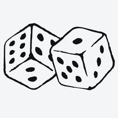 two dices sitting on top of each other