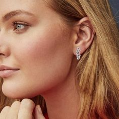 BOGO 40% OFF (Code: H40) Silver Fine Jewelry Ear Climbers, Sterling Silver Ear Climbers Fine Jewelry, Modern Silver Ear Climbers, Sterling Silver Pierced Ear Climbers For Anniversary, Fine Jewelry Silver Ear Climbers For Anniversary, Modern Sparkling Sterling Silver Earrings, Petite Earrings, Pink Stones, Sterling Silver Stud Earrings