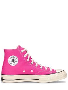 Cotton upper. Front lace-up closure. Reinforced eyelets. Side logo patch detail. Rubber sole Essential Wardrobe Pieces, Ski Accessories, Converse Chuck 70, High Sneakers, Chuck 70, Converse Sneakers, Men's Sneakers, Heeled Loafers, Swim Accessories