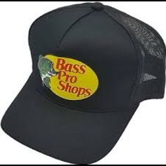 Brand New All Black Outfit For Party, All Black Outfit For Work, All Black Outfits For Women, Bass Pro Shop Hat, Shoulder Cap Tattoo, Fishing Cap, Bass Pro Shop, Fishing Hats, Mens Trucker Hat