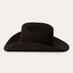 Part of our Buffalo collection, this cowboy hat is made in the USA of high-quality, weather-resistant 4X buffalo felt. Its classic Western profile features a classic cattleman crease, a 4" brim and a 4 5/8” regular oval crown. Additional details include a leather sweatband, satin lining, and a self-matching hat band with a three-piece silver-toned buckle set, as well as a Stetson hat box. 4" Brim 4 5/8" Regular Oval Crown Cattleman Crease Self-Matching Hat Band 3-Piece Silver Buckle Set Stetson Classic Top Hat For Western-themed Winter Events, Classic Wide Brim Top Hat For Country Events, Rigid Felt Hat With Short Brim For Western-themed Events, Classic Top Hat For Western-themed Events With Curved Brim, Classic Top Hat With Curved Brim For Western-themed Events, Classic Top Hat For Western-themed Events, Classic Wide Brim Top Hat For Western-themed Events, Classic Brown Top Hat For Country Events, Classic Wide Brim Top Hat For Western Events