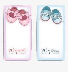 three bookmarks with shoes on them and the words it's a girl written below