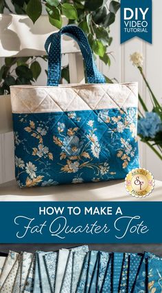 Quilting Bags Patterns, Notions Bag Sewing Pattern, Fabric Totes To Sew, Quilted Grocery Bag Pattern, Making Bags Free Pattern, Diy Quilted Bags And Totes, Sewing Patterns For Bags Free, Quilted Shopping Bag Patterns, How To Sew A Pocket On A Bag