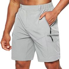 Season:Summer; Fabric:Polyester; Gender:Men's; Style:Basic,Casual,Shorts,Military; Occasion:Daily,Outdoor; Fit Type:Regular Fit; Function:Breathable,Ripstop,Zipper Pocket,Multi Pockets,Sweat wicking,Stretchy,Lightweight,Quick Dry; Waistline:Mid Waist; Pattern:Solid Color; Design:Zipper Pocket,Elastic Waist; Pants Type:Cargo Shorts,Casual Shorts; Front page:FF; Hips:null; Length:null; Waist:null Solid Color Summer Cargo Shorts For Outdoor, Summer Outdoor Shorts With Pockets, Khaki Cargo Shorts For Summer Outdoor Activities, Gray Cargo Shorts With Pockets For Outdoor, Summer Khaki Cargo Shorts For Outdoor, Stretch Cargo Pocket Shorts, Stretch Summer Shorts With Cargo Pockets, Summer Stretch Cargo Shorts, Summer Shorts For Outdoor Activities With Pockets