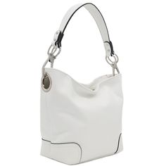 PRICES MAY VARY. Dimensions: 14"(W) x 10.5"(H) x 4.25"(D) Zipper closure Detachable strap with 9" drop Faux leather & silver tone hardware 2 zipper pockets & 2 open pockets inside This solid large/medium size hobo shoulder bag with big snap hook silver hardware makes easy to organize your everyday items. White Shoulder Bag With Metal Hardware, White Faux Leather Shoulder Bag, White Hobo Bag With Detachable Strap For Everyday Use, Everyday White Hobo Bag With Detachable Strap, Elegant White Hobo Bag, Modern White Faux Leather Bags, White Hobo Bag With Adjustable Strap, White Bags With Metal Hardware For Everyday Use, White Classic Hobo Shoulder Bag