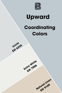 the color scheme for upward coordinating colors is shown in black, white and gray