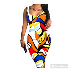 Ashley Marie Boutique Sexy Abstract Print Sleeveless, Crew-Neck Stretchy Bodycom Midi Tank Dress Size: Small (4) Medium (6) Large(8/10) X-Large (12) Please See Photos For More Details And Measurements Tote: 16 White Stretch Sleeveless Dress For Vacation, White Summer Club Dress, Bold Summer Vacation Dresses, Sleeveless Summer Mini Dress For Club, Trendy Sleeveless Dress For Vacation, Trendy White Sleeveless Summer Dress, Summer Bodycon Sleeveless Dress For Beach, White Bodycon Sleeveless Dress For Beach, Chic Sleeveless Bodycon Dress For Vacation