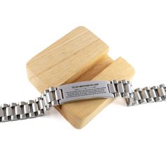 Our Brother-in-law Ladder Stainless Steel Engraved Bracelet is a beautifully handcrafted accessory that stands the test of time. This unique, tailor-made piece is the epitome of elegance, making it the perfect gift for birthdays, anniversaries, or to show appreciation to someone special. The message reads: I want you to believe deep in your heart that you can achieve anything you put your mind to. You will never lose; you either win or learn. Just go forth and aim for the skies. I can't promise Adjustable Jewelry With Engraving Option For Birthday Gift, Personalized Meaningful Stainless Steel Bracelets, Meaningful Personalized Stainless Steel Bracelets, Father's Day Gift Bracelet Strap Jewelry, Meaningful Engraved Bracelets For Promise, Meaningful Engraved Promise Bracelets, Engraved Stainless Steel Bracelets For Promise, Engraved Stainless Steel Promise Bracelet, Engraved Stainless Steel Promise Bracelets