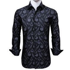 Formal Collared Patterned Shirt, Formal Patterned Button-up Shirt, Patterned Button-up Formal Shirt, Classic Patterned Formal Shirt, Elegant Formal Patterned Shirt, Elegant Patterned Formal Shirt, Elegant Patterned Shirt With Spread Collar, Elegant Shirt With Button Closure And Patterned Design, Formal Fitted Shirt With Paisley Print