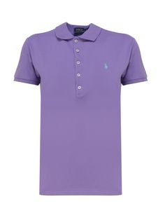 97% Cotton, 3% Elastane Classic Fitted Purple Polo Shirt, Ralph Lauren Logo, Ralph Lauren Polo Shirt, Polo Ralph Lauren Women, Ralph Lauren Polo Shirts, Equestrian Style, Ralph Lauren Polo, Ralph Lauren Womens, Yoga Wear