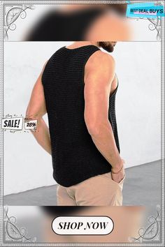 Men's Tank Top Vest Top Undershirt Sleeveless Shirt Solid Color Crew Neck Casual Daily Sleeveless Clothing Apparel Sports Fashion Lightweight Big and Tall Sleeveless Vest Top For Workout, Casual Sleeveless Gym Vest, Sleeveless Sports Top For Summer, Casual Sleeveless Muscle Tee For Workout, Sleeveless Muscle Tee For Summer Sports, Black Summer Vest With Crew Neck, Casual Workout Tank Vest, Casual Tank Vest For Workout, Sporty Sleeveless Vest For Summer