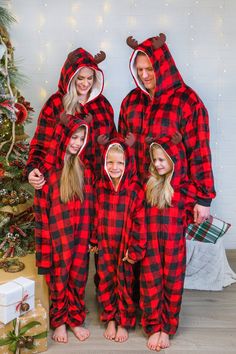 Family Buffalo Plaid Onesie Pajamas - Sparkle in Pink Christmas Onesies, Buffalo Plaid Fabric, Buffalo Plaid Pajamas, Matching Family Christmas Pajamas, Sparkle In Pink, Family Christmas Pictures, Christmas Onesie, Matching Christmas Pajamas, Adult Pajamas